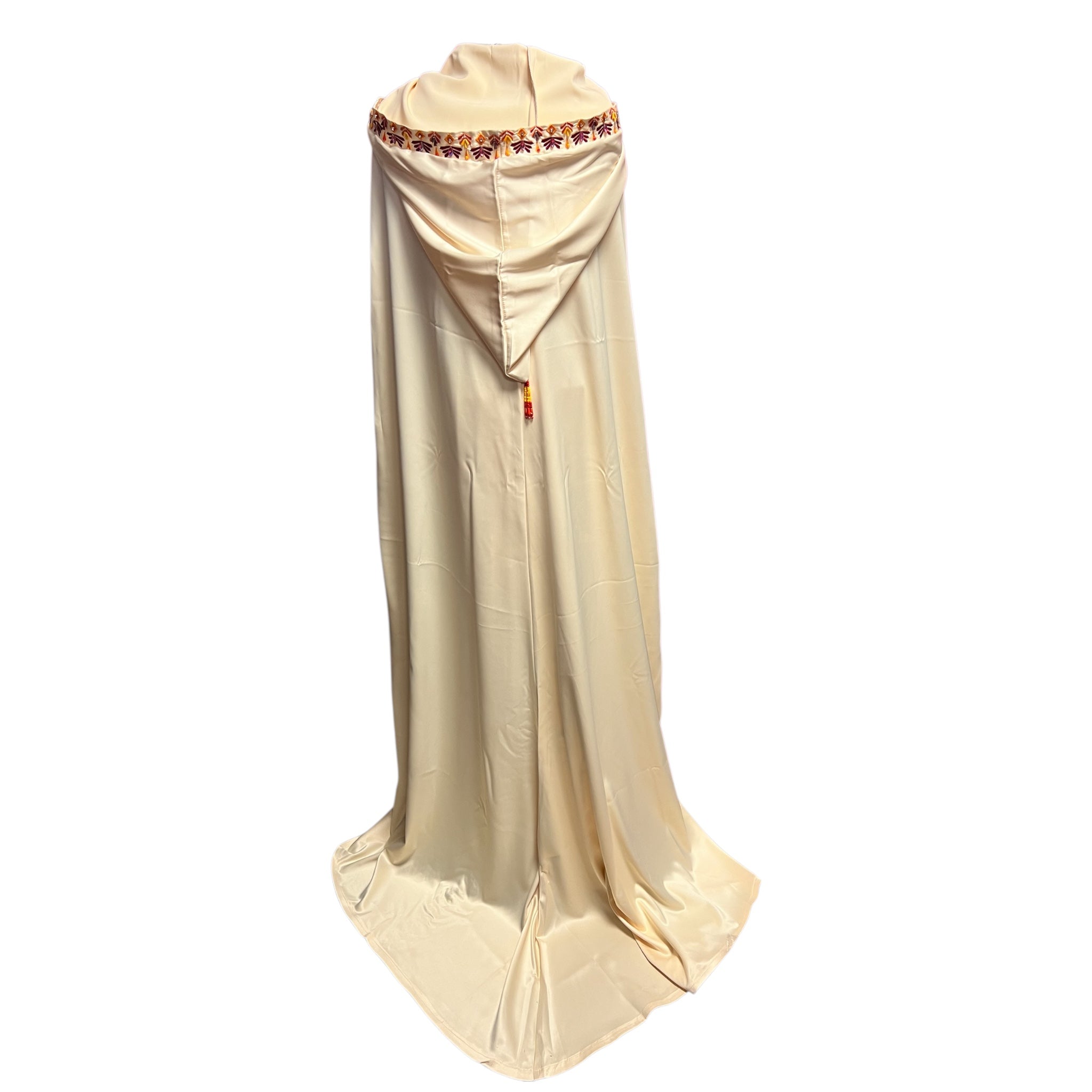 Robe en perles satin et broderie avec cape - Robes Kabyles